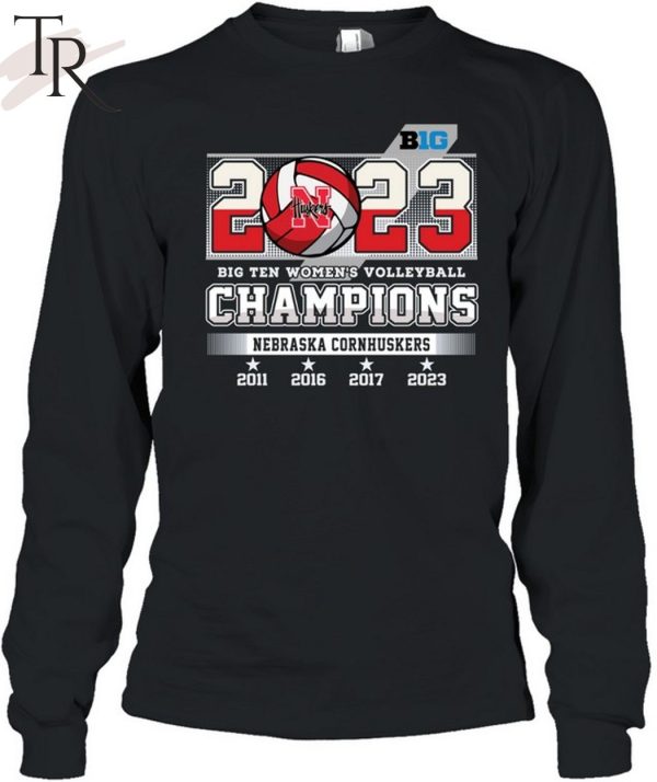 2023 Big Ten Women’s Volleyball Champions Nebraska Cornhuskers T-Shirt