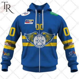 Personalized EIHL Fife Flyers 2324 Jersey Style Hoodie