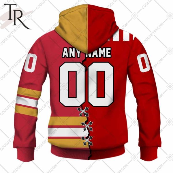 NHL Calgary Flames Mix CFL Calgary Stampeders Hoodie