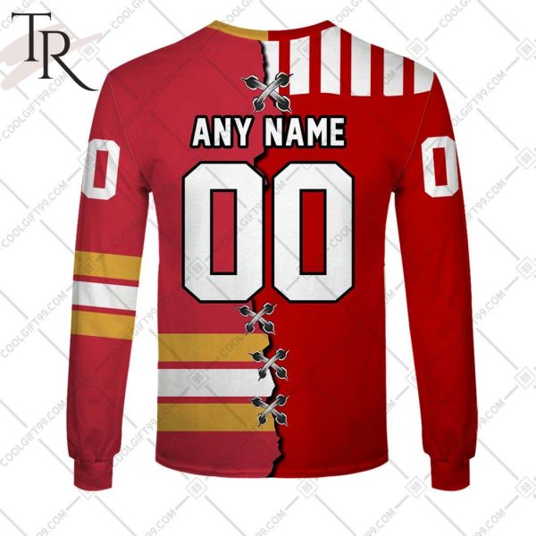 NHL Calgary Flames Mix CFL Calgary Stampeders Hoodie