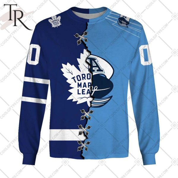 NHL Toronto Maple Leafs Mix CFL Toronto Argonauts Hoodie