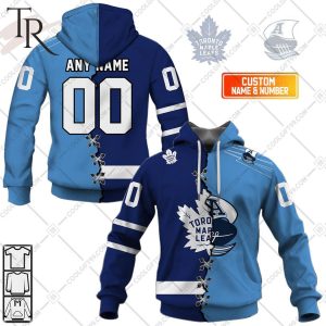 Personalized NHL Toronto Maple Leafs Mix CFL Toronto Argonauts Jersey Style Hoodie