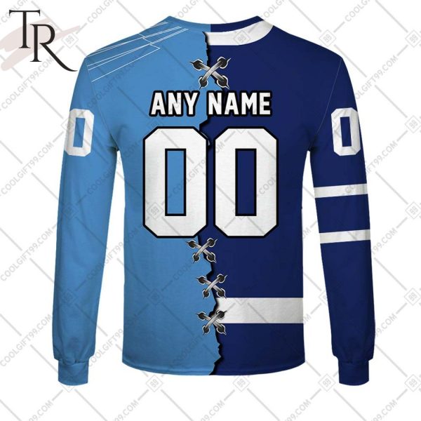 Personalized NHL Toronto Maple Leafs Mix CFL Toronto Argonauts Jersey Style Hoodie