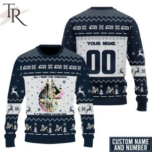All I Want For Christmas Is A Mellennium Falcon Ride Star Wars Personalized Sweater