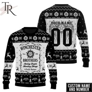 Winchester Brothers Saving People Hunting Things A Family Business Personalized Sweater