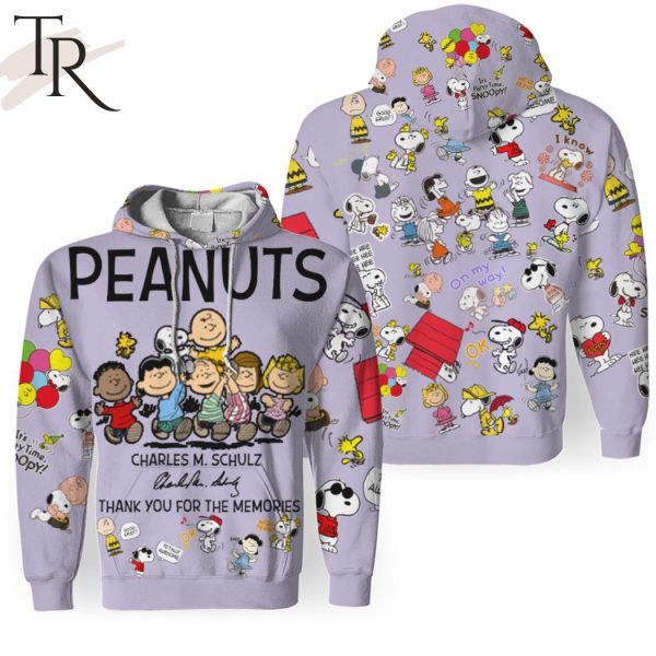 Peanuts Charles M.Schulz Thank You For The Memories 3D Unisex Hoodie