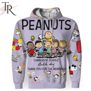 Peanuts Charles M.Schulz Thank You For The Memories 3D Unisex Hoodie