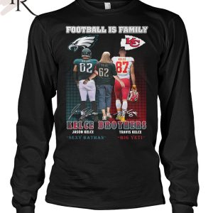 Football Is Family Kelce Brothers Jason Kelce Sexy Batman And Travis Kelce Big Yeti T-Shirt