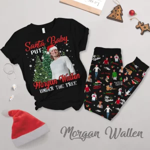 Santa Baby Put Morgan Wallen Under The Tree Pajamas Set