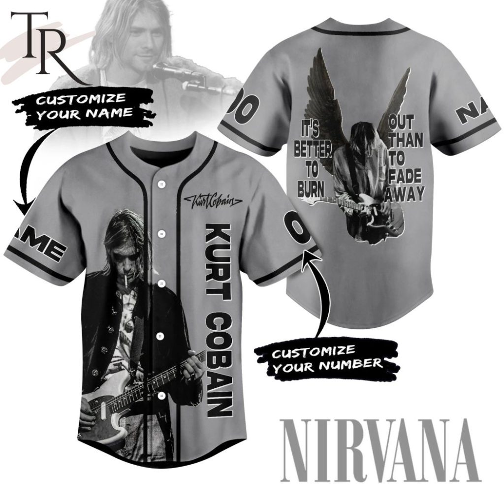 Kurt Cobain Nirvana Custom Baseball Jersey - Torunstyle