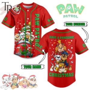 Paw Patrol Have A Pawsome Christmas Custom Baseball Jersey