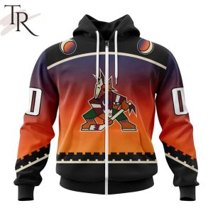 NHL Arizona Coyotes Personalize New Gradient Series Concept Hoodie