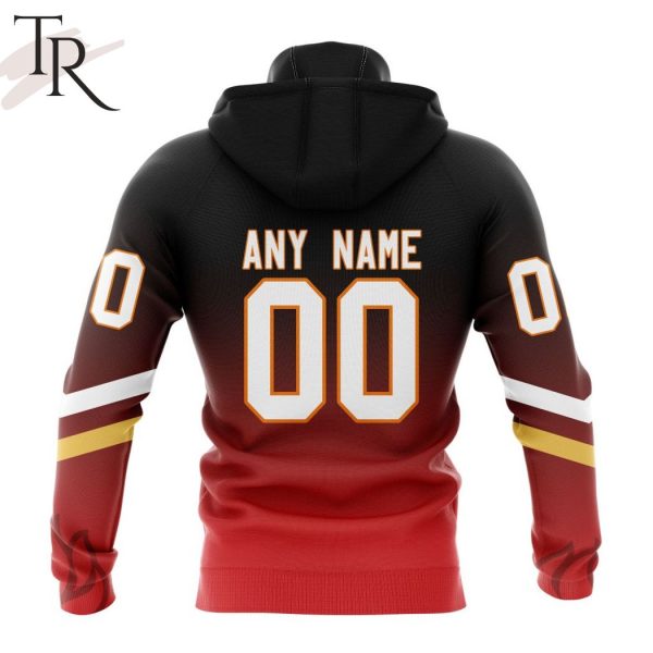 NHL Calgary Flames Personalize New Gradient Series Concept Hoodie