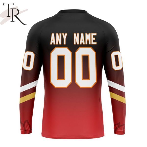 NHL Calgary Flames Personalize New Gradient Series Concept Hoodie