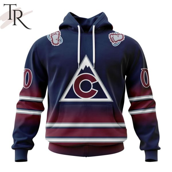 NHL Colorado Avalanche Personalize New Gradient Series Concept Hoodie