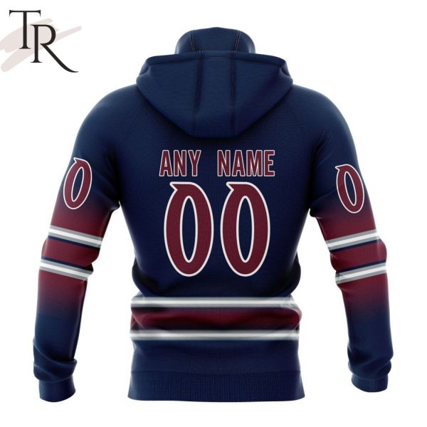 NHL Colorado Avalanche Personalize New Gradient Series Concept Hoodie