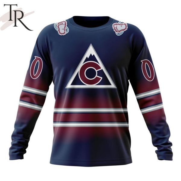 NHL Colorado Avalanche Personalize New Gradient Series Concept Hoodie