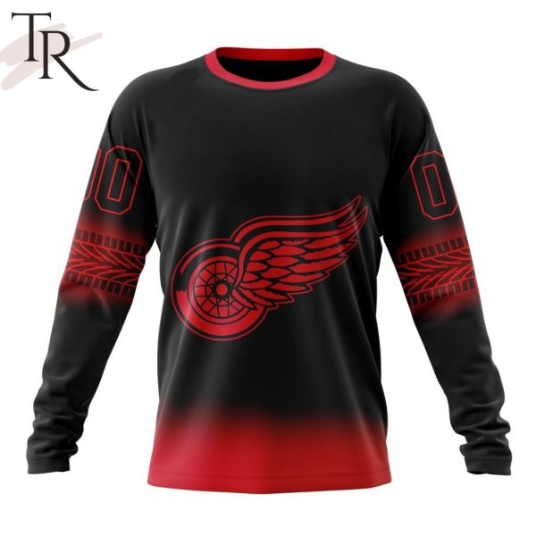 NHL Detroit Red Wings Personalize New Gradient Series Concept Hoodie
