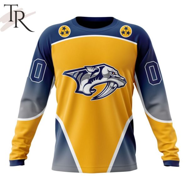 NHL Nashville Predators Personalize New Gradient Series Concept Hoodie