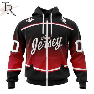 NHL New Jersey Devils Personalize New Gradient Series Concept Hoodie