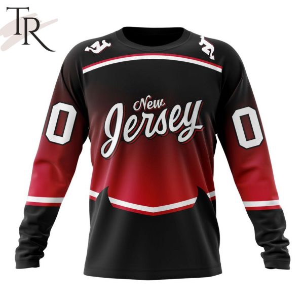 NHL New Jersey Devils Personalize New Gradient Series Concept Hoodie
