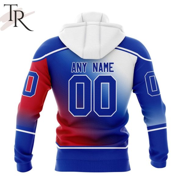 NHL New York Rangers Personalize New Gradient Series Concept Hoodie