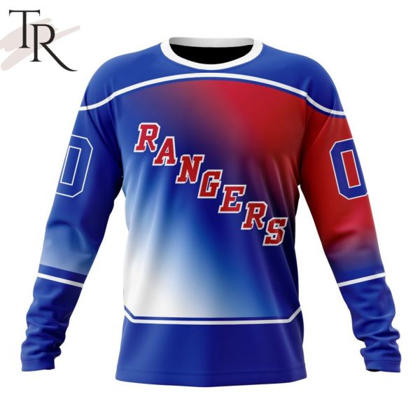 NHL New York Rangers Personalize New Gradient Series Concept Hoodie