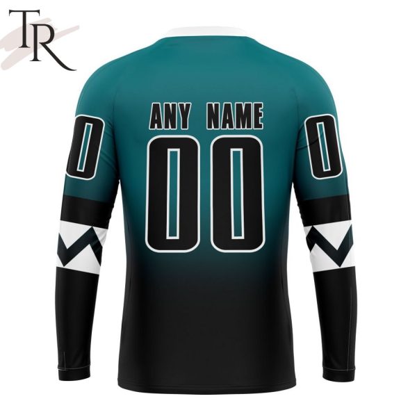 NHL San Jose Sharks Personalize New Gradient Series Concept Hoodie