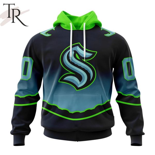 NHL Seattle Kraken Personalize New Gradient Series Concept Hoodie