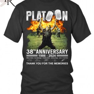 Platoon 38th Anniversary 1986 – 2024 Thank You For The Memories T-Shirt