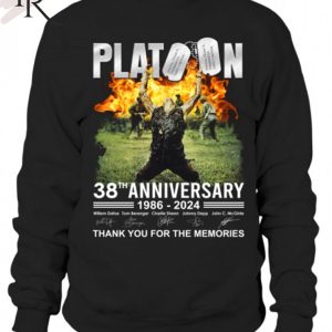 Platoon 38th Anniversary 1986 – 2024 Thank You For The Memories T-Shirt