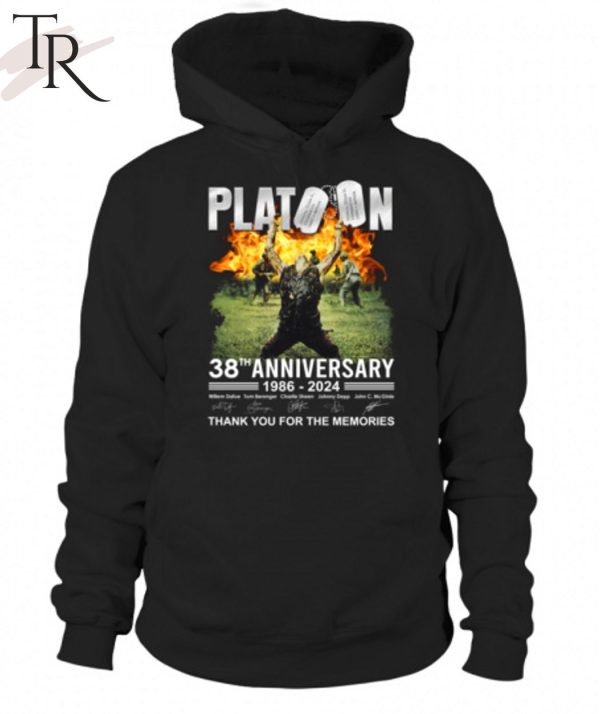 Platoon 38th Anniversary 1986 – 2024 Thank You For The Memories T-Shirt