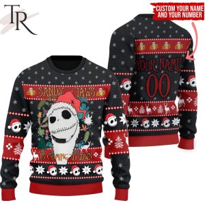 Sandy Claws Is Coming To Town Custom Ugly Sweater