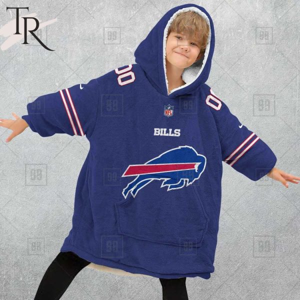 Personalized NFL Buffalo Bills Home Jersey Blanket Hoodie