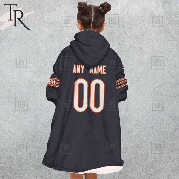 Personalized NFL Chicago Bears Home Jersey Blanket Hoodie