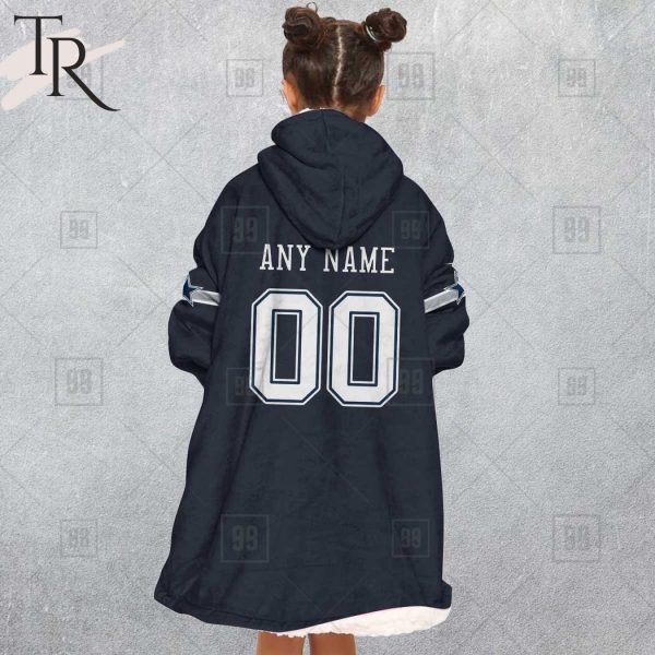 Personalized NFL Dallas Cowboys Home Jersey Blanket Hoodie