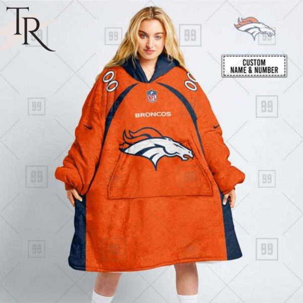 Personalized NFL Denver Broncos Home Jersey Blanket Hoodie