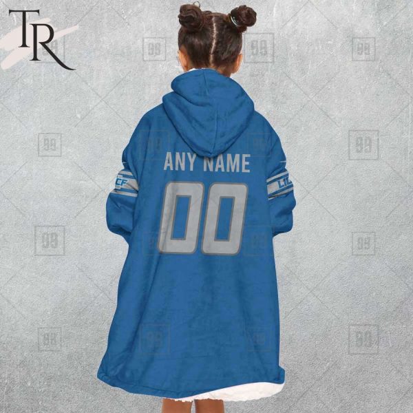 Personalized NFL Detroit Lions Home Jersey Blanket Hoodie