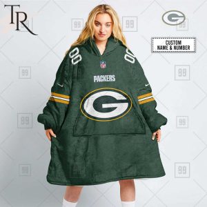 Personalized NFL Green Bay Packers Home Jersey Blanket Hoodie