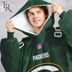 Personalized NFL Green Bay Packers Home Jersey Blanket Hoodie