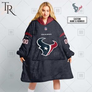 Personalized NFL Houston Texans Home Jersey Blanket Hoodie
