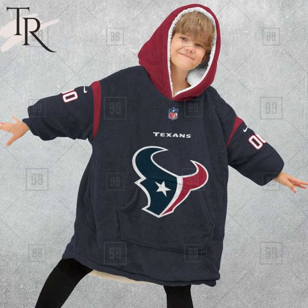 Personalized NFL Houston Texans Home Jersey Blanket Hoodie