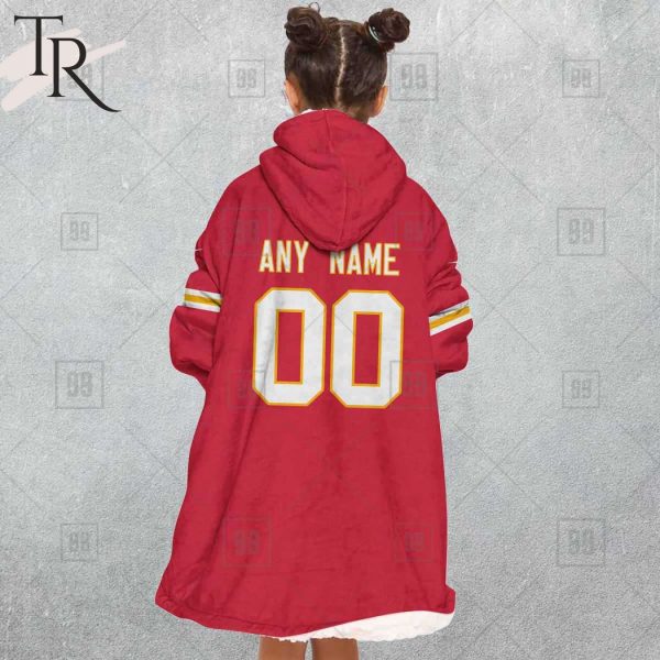 Personalized NFL Kansas City Chiefs Home Jersey Blanket Hoodie