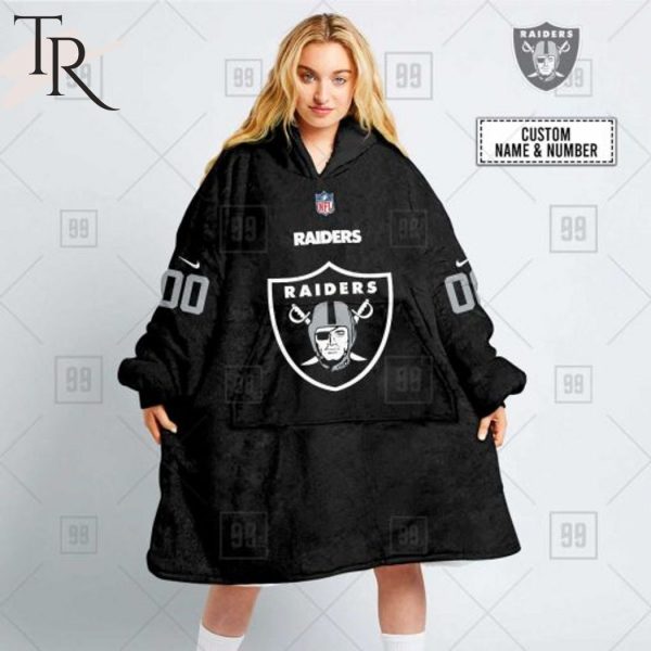 Personalized NFL Las Vegas Raiders Home Jersey Blanket Hoodie