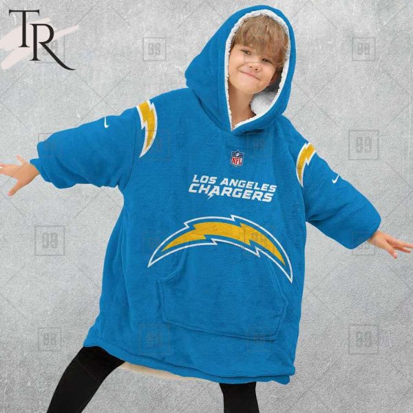 Personalized NFL Los Angeles Chargers Home Jersey Blanket Hoodie