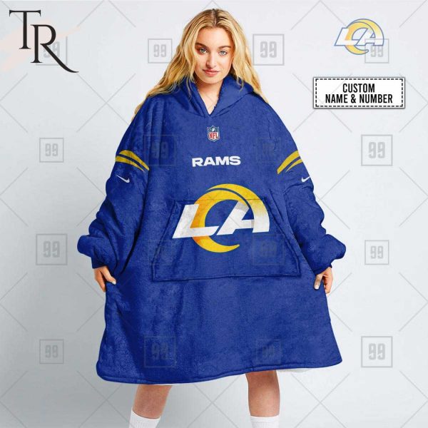 Personalized NFL Los Angeles Rams Home Jersey Blanket Hoodie