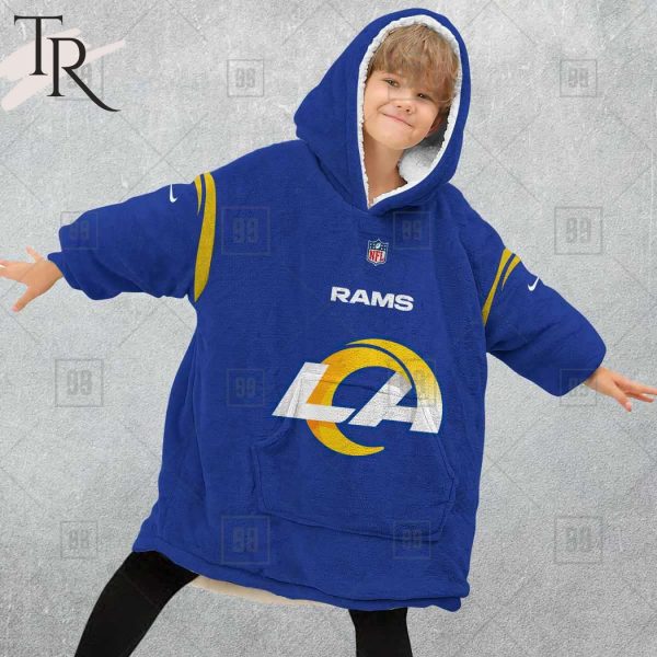 Personalized NFL Los Angeles Rams Home Jersey Blanket Hoodie