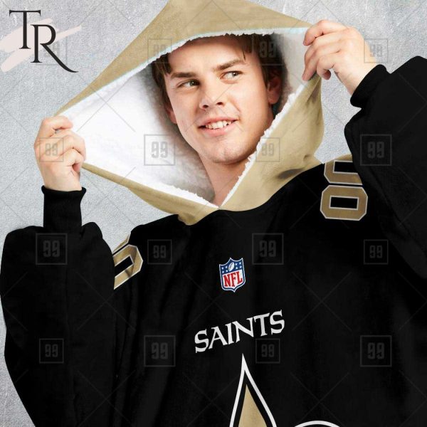 Personalized NFL New Orleans Saints Home Jersey Blanket Hoodie