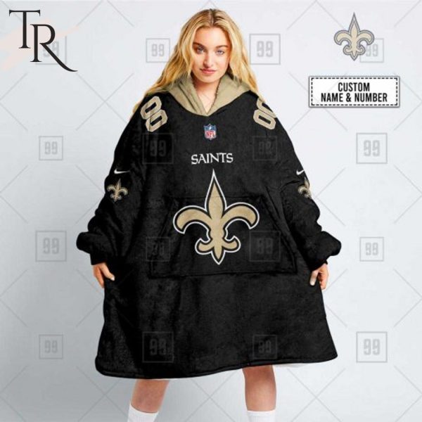 Personalized NFL New Orleans Saints Home Jersey Blanket Hoodie