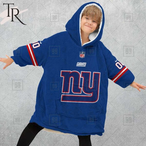 Personalized NFL New York Giants Home Jersey Blanket Hoodie